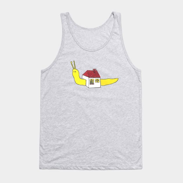 Snail With His House Tank Top by DoodlesAndStuff